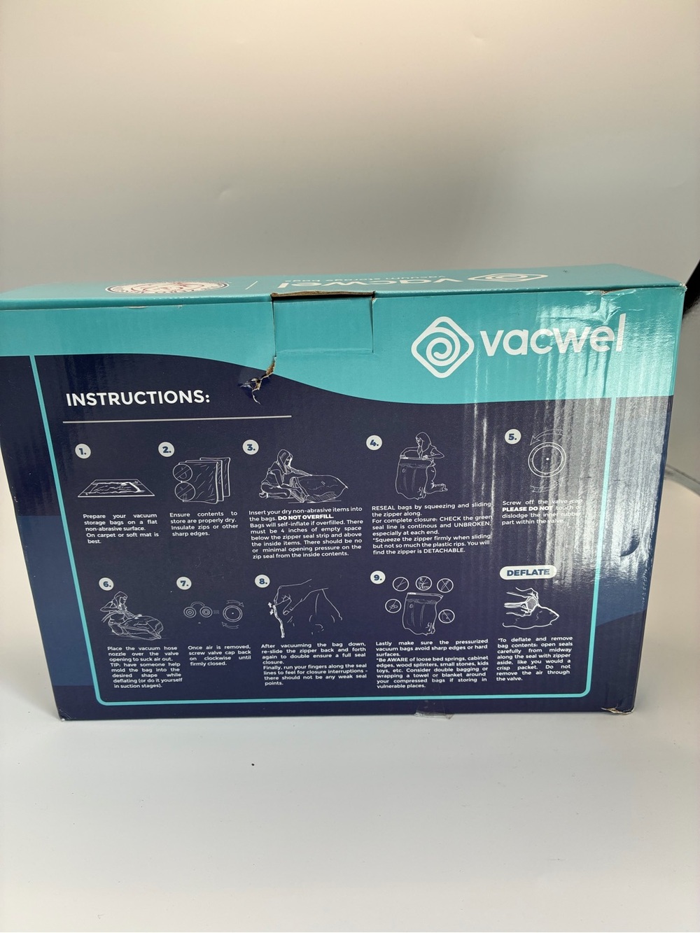 Vacwel Blue Vacuum Jumbo Storage Bags - 3 Pack - Picture 2 of 3